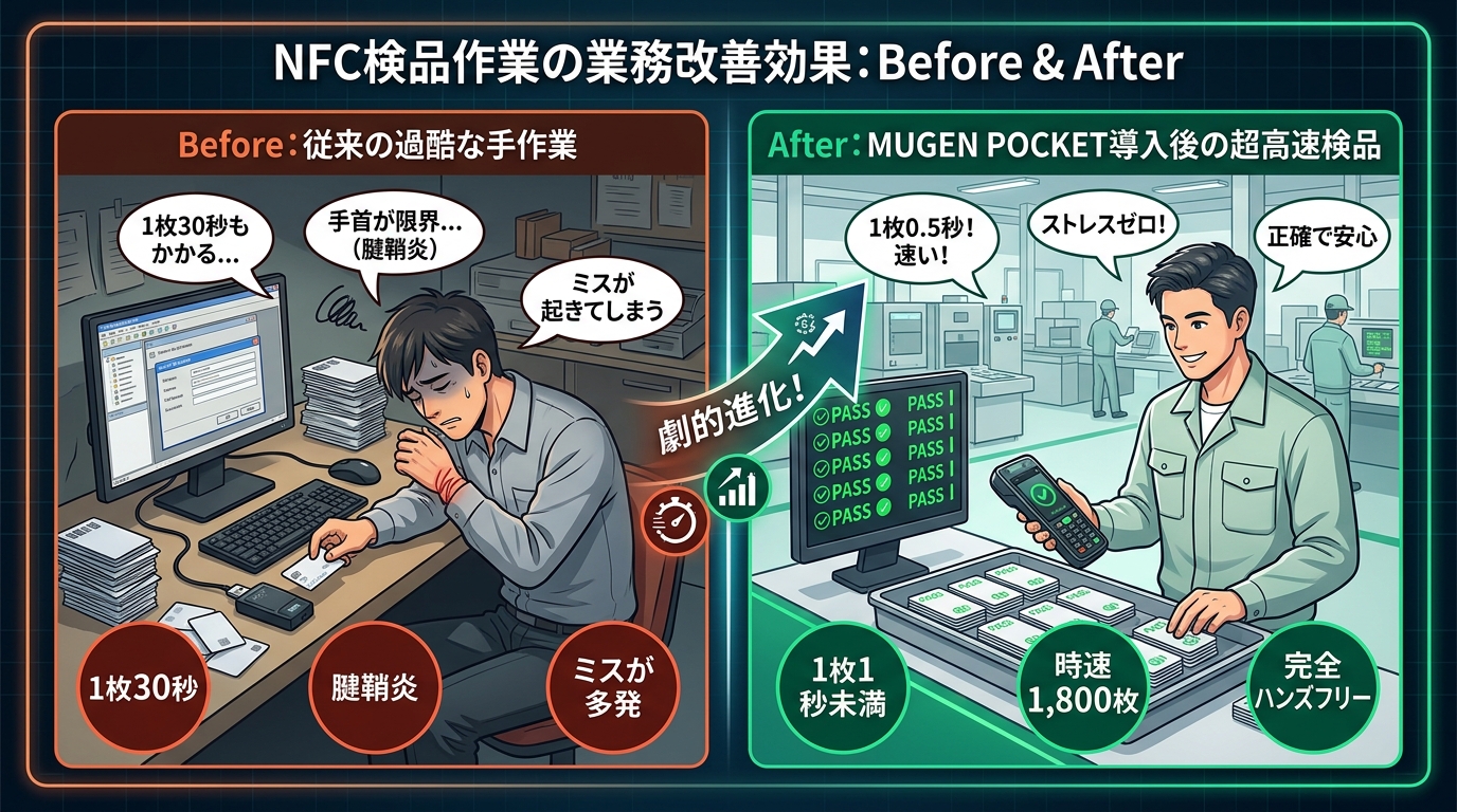 NFC検品作業の業務改善効果：Before & After
